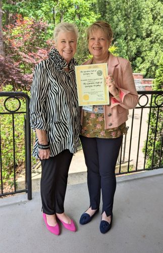 patricia and peggy with gcg club of the year award